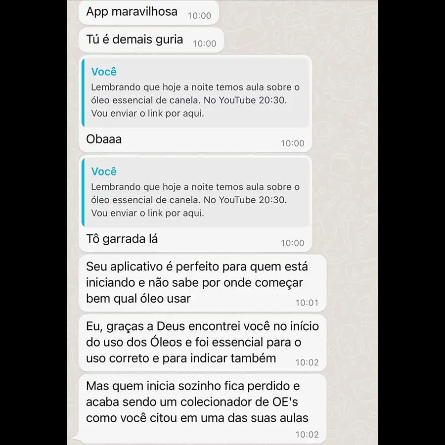 Depoimento sobre encontrar por onde começar e qual óleo usar